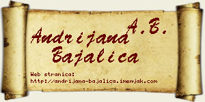 Andrijana Bajalica vizit kartica